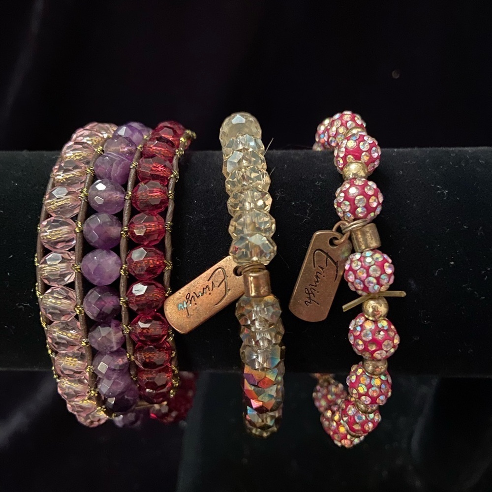 ERIMISH lot of crystal bracelets